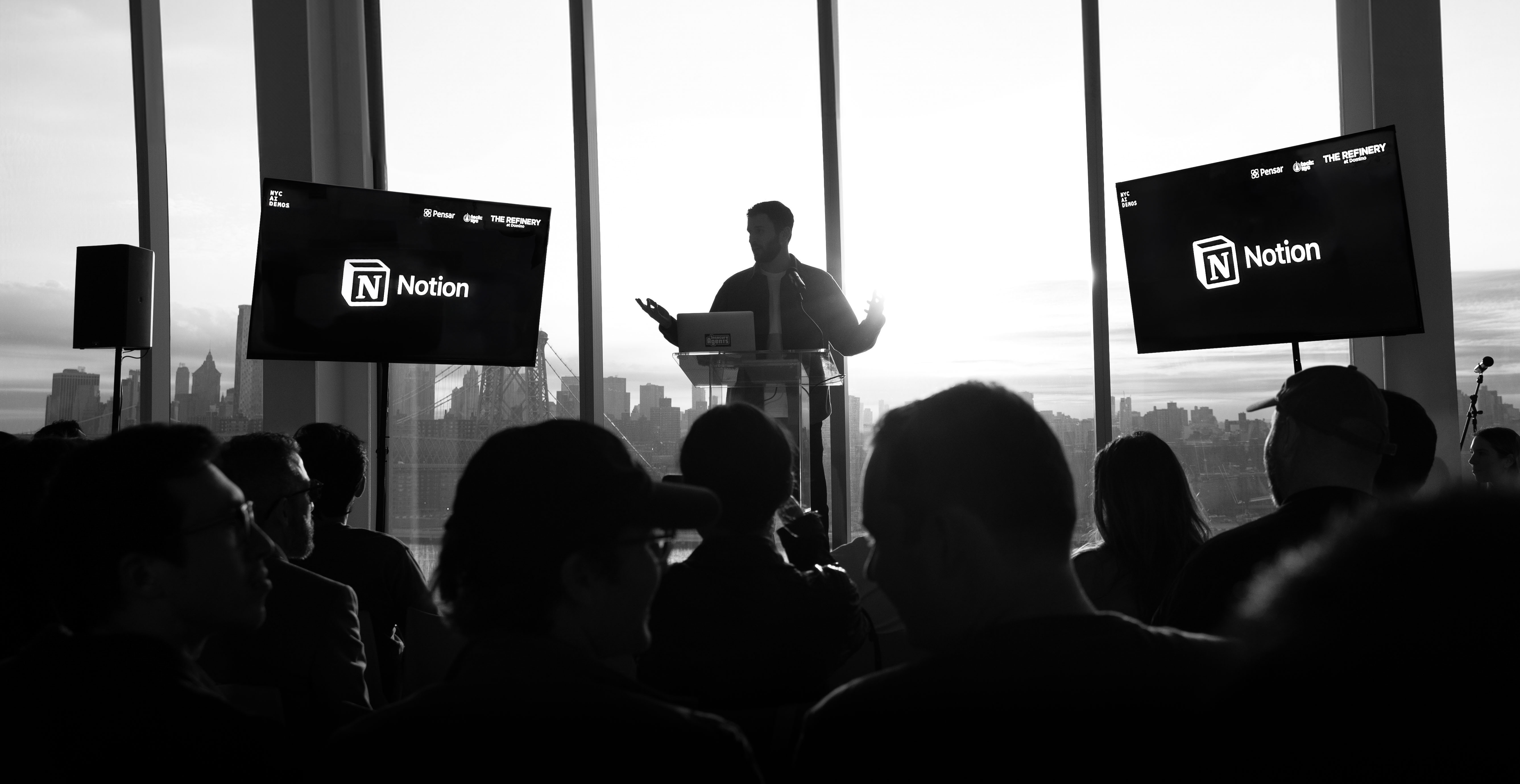 Notion demo presentation at NYC AI DEMOS event